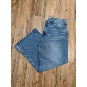 RE/DONE Wide Leg Jeans 31 Vintage Flow High Rise Lyocell Blend